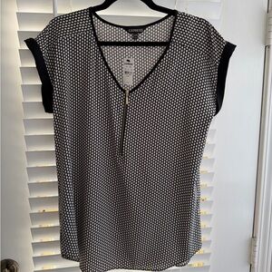 Express Monochrome V-Neck Blouse